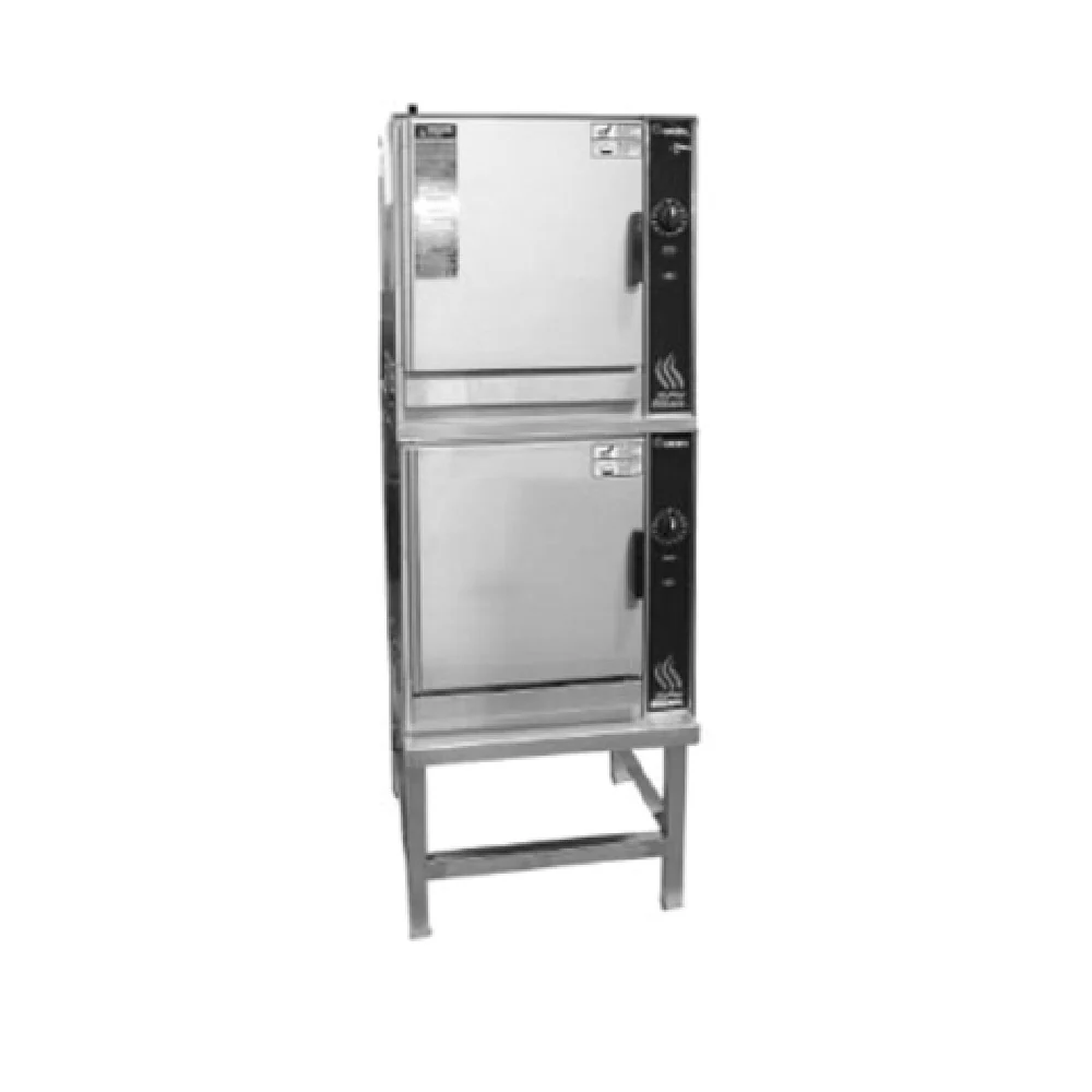 Groen (2)HY-5EF_240/60/1 22 Inch Electric Convection Steamer Double Stacked Stainless Steel with Dual Water Connection Groen (2)HY-5EF_240/60/1 22 Inch Electric Convection Steamer Double Stacked Stainless Steel with Dual Water Connection