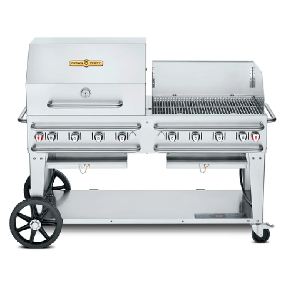 Crown Verity CV-RCB-60RWP 69 Inch Gas Charbroiler Stainless Steel with 8 Burners Crown Verity CV-RCB-60RWP 69 Inch Gas Charbroiler Stainless Steel with 8 Burners