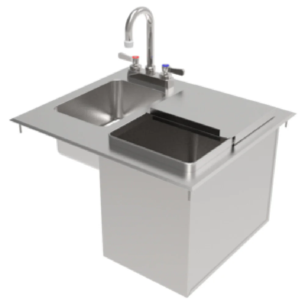 GSW USA IBS1821 21 Inch Ice Bin Drop-in Stainless Steel with Removable Lid