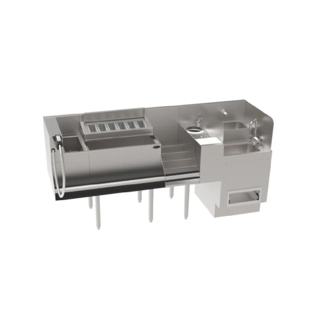 Krowne KR24-TCS70A-10 70 Inch Stainless Steel Cocktail Station with Ice Bin and Sink Krowne KR24-TCS70A-10 70 Inch Stainless Steel Cocktail Station with Ice Bin and Sink