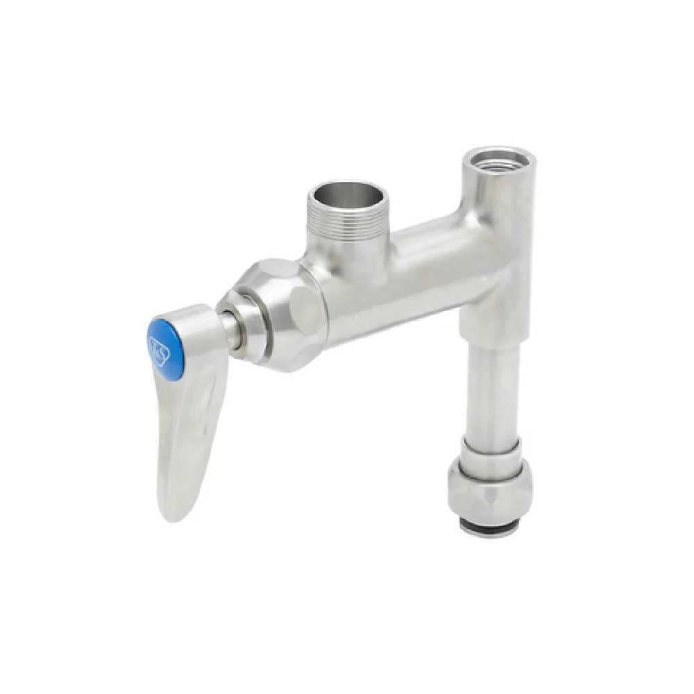 T&S Brass S-0155-LNEZ Add-On Faucet 3/8 Inch NPT Female Outlet Stainless Steel Compression