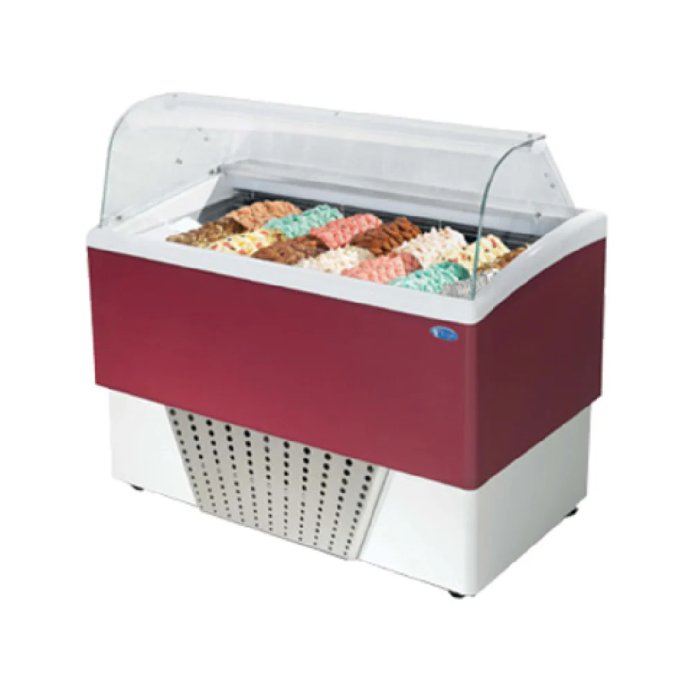 Stoelting CD-BR77-37-WP 53-1/5 Inch Gelato Display Cabinet Curved Glass Painted Finish