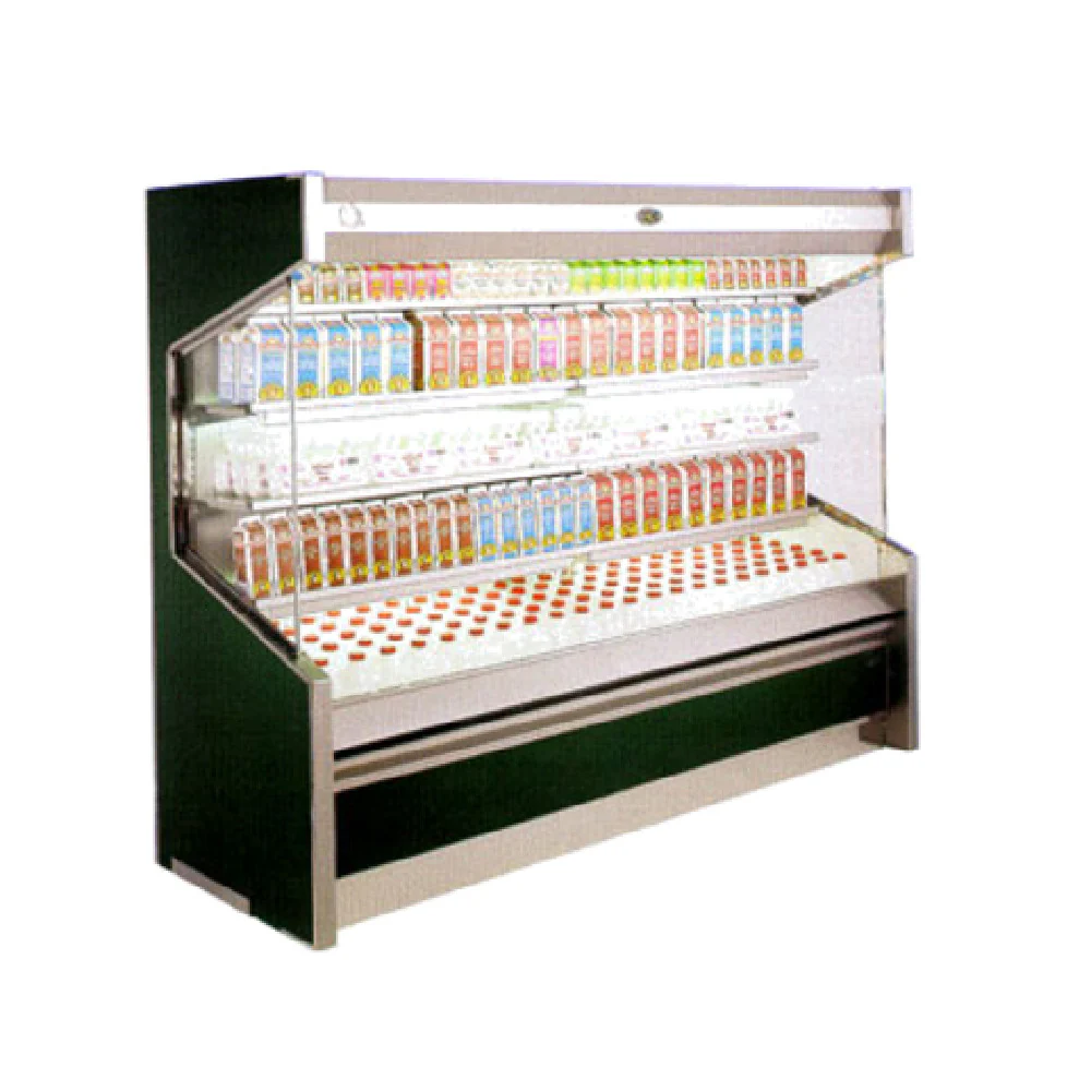 Marc Refrigeration OD-12R 144 Inch Open Dairy Display Case with Mirror Finish Shelves