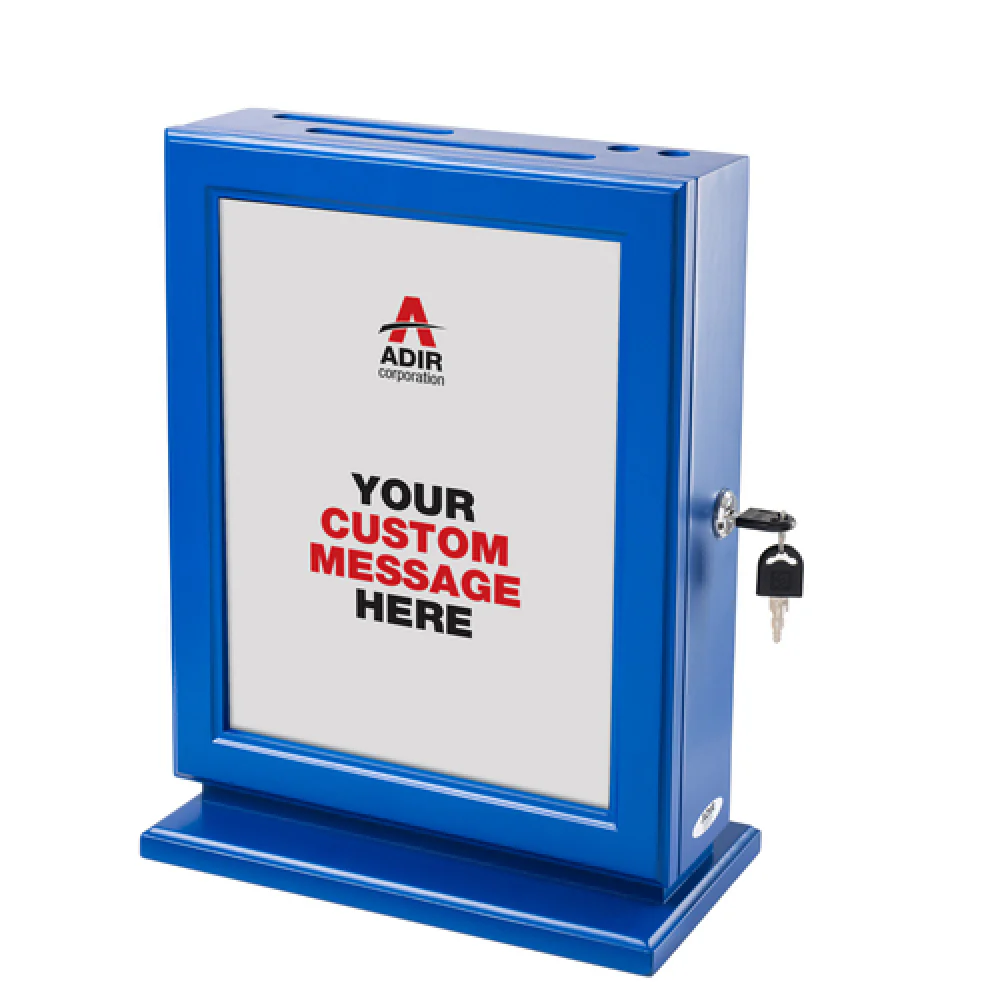 Alpine Industries ADI632-BLU 10-1/2 Inch Suggestion Box with Sign Holder Blue Finish Alpine Industries ADI632-BLU 10-1/2 Inch Suggestion Box with Sign Holder Blue Finish