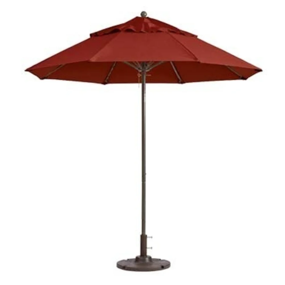 Grosfillex 98318231 7-1/2 Ft Round Umbrella with Aluminum Pole Terra Cotta
