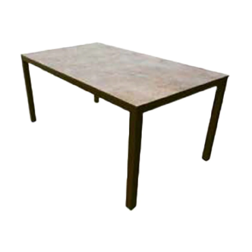 Plantation Prestige Commercial Furniture 4443663-0120 63 Inch Rectangular Table Desert High-pressure Laminate Bronze Frame Resilient
