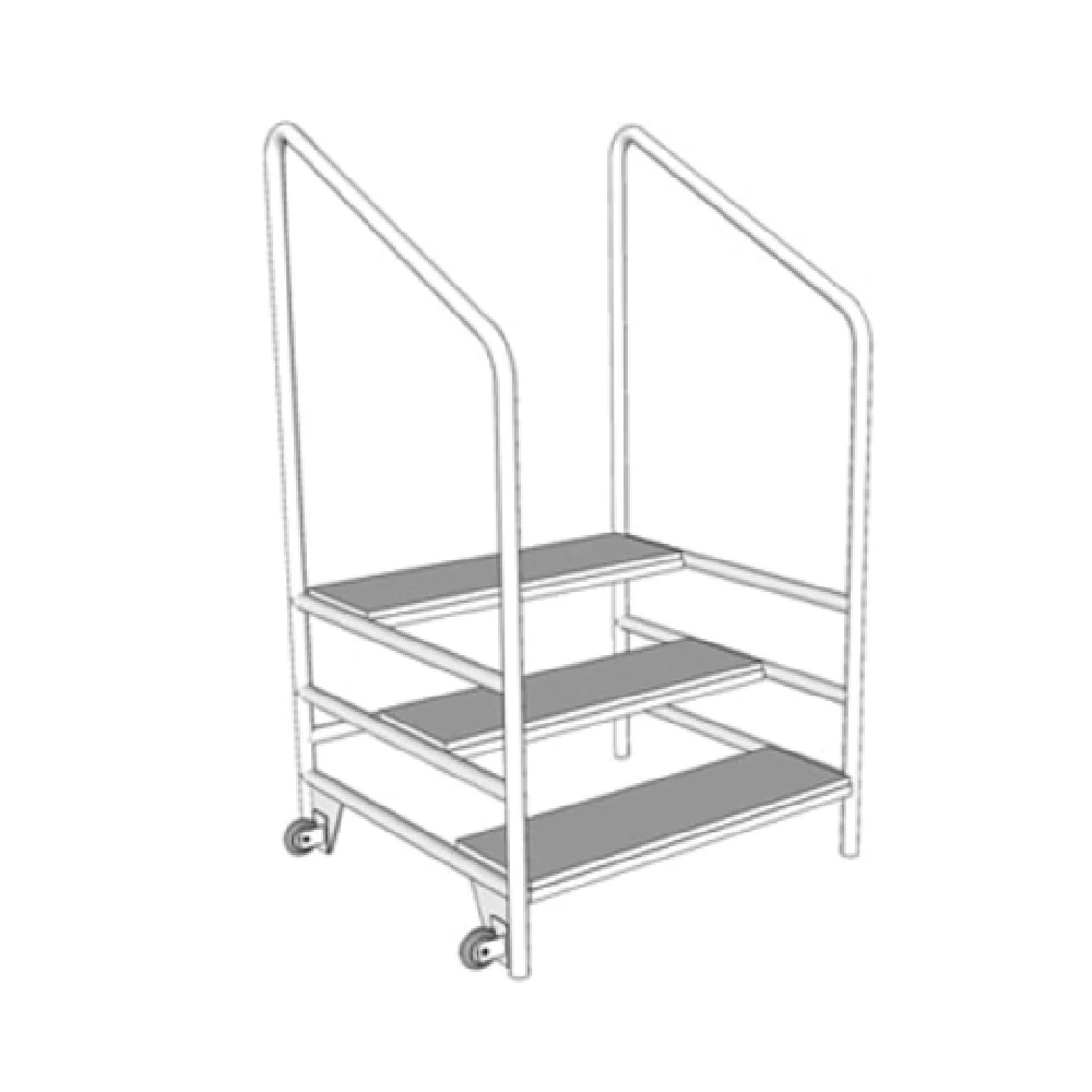 Forbes Industries 4193-28 38 Inch Stage Stairs with 28 Inch High Guard Rails Forbes Industries 4193-28 38 Inch Stage Stairs with 28 Inch High Guard Rails