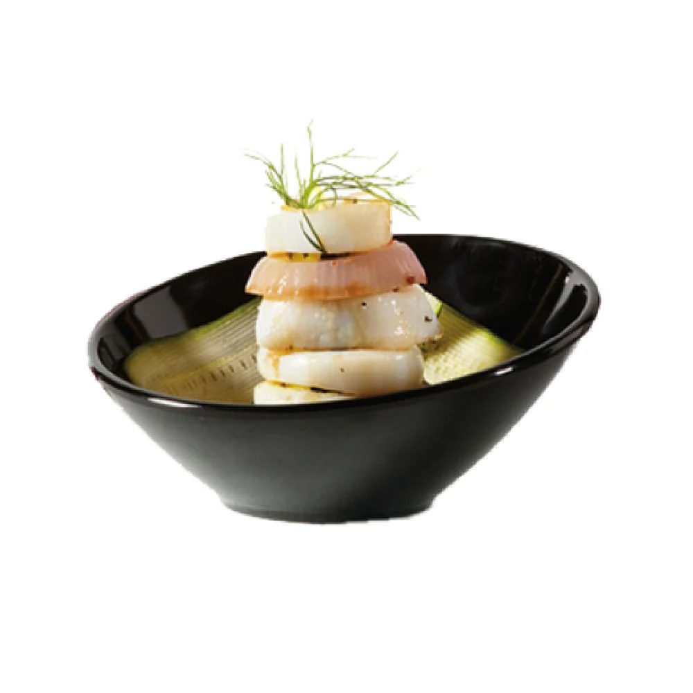 GET Enterprises B-784-BK 5-1/2 Oz Black Elegance Bowl Melamine Dishwasher Safe 24 Packs