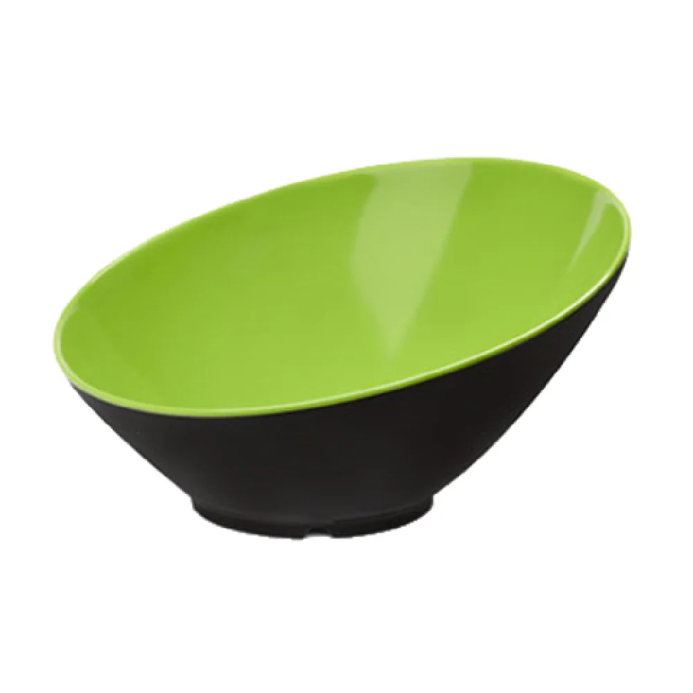 GET Enterprises B-790-G/BK 12 Inch Diameter Bowl 1-9/10 Quarts Melamine Green Black