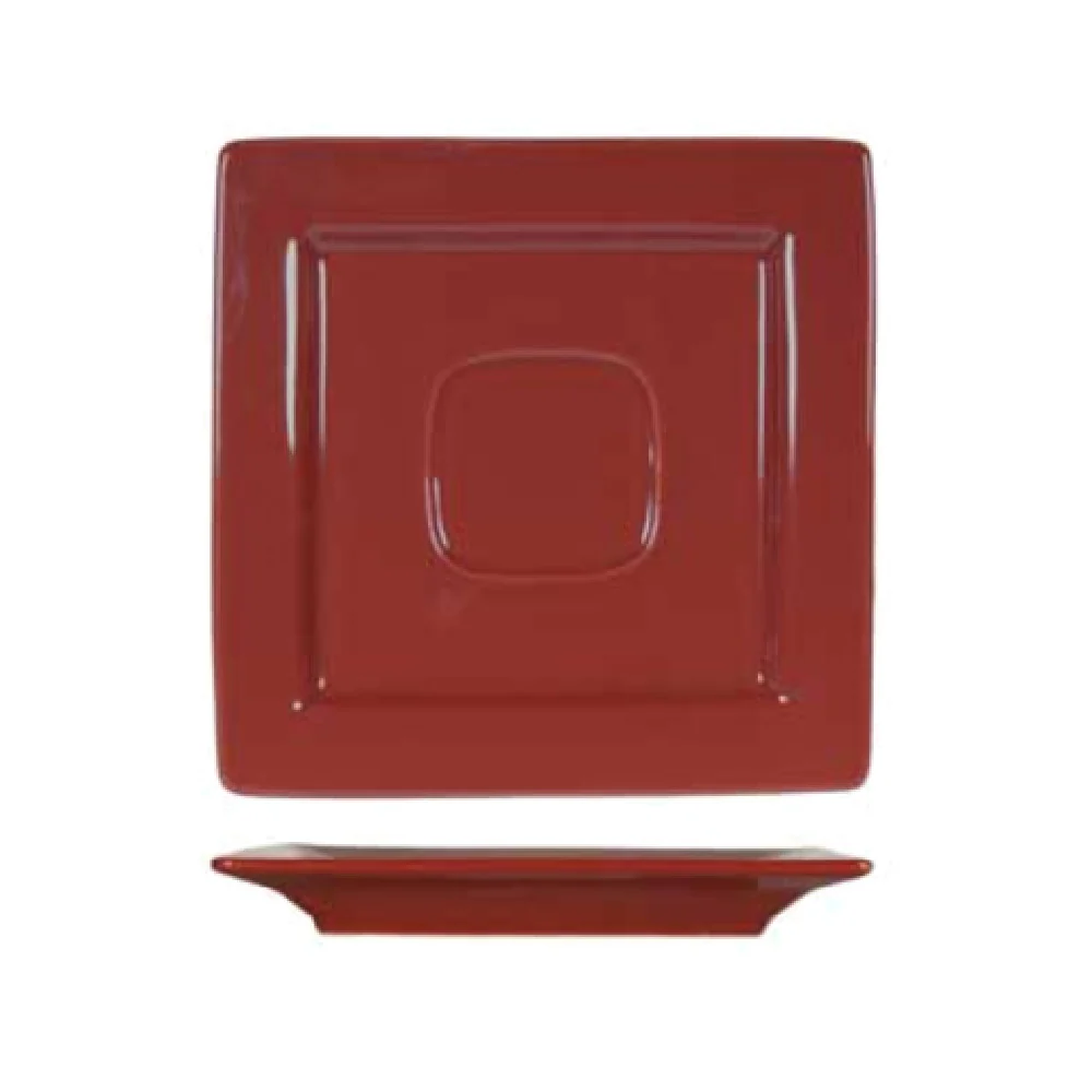 International Tableware EL-2-RH 5-7/8 Inch Square Saucer Porcelain Lead Free International Tableware EL-2-RH 5-7/8 Inch Square Saucer Porcelain Lead Free