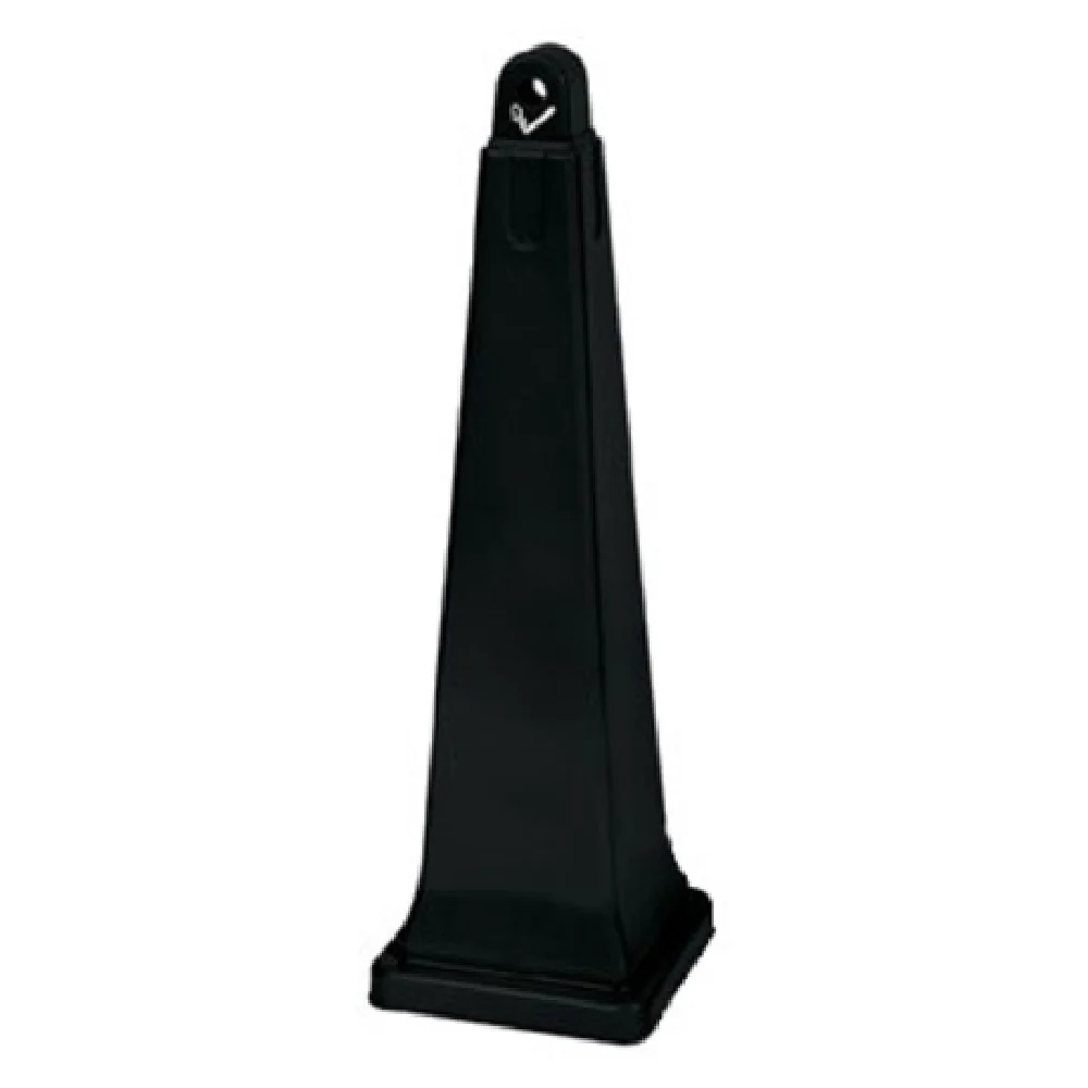 Rubbermaid FG257088BLA 12 Inch Ash Tray Receptacle Black Resin with Steel Base
