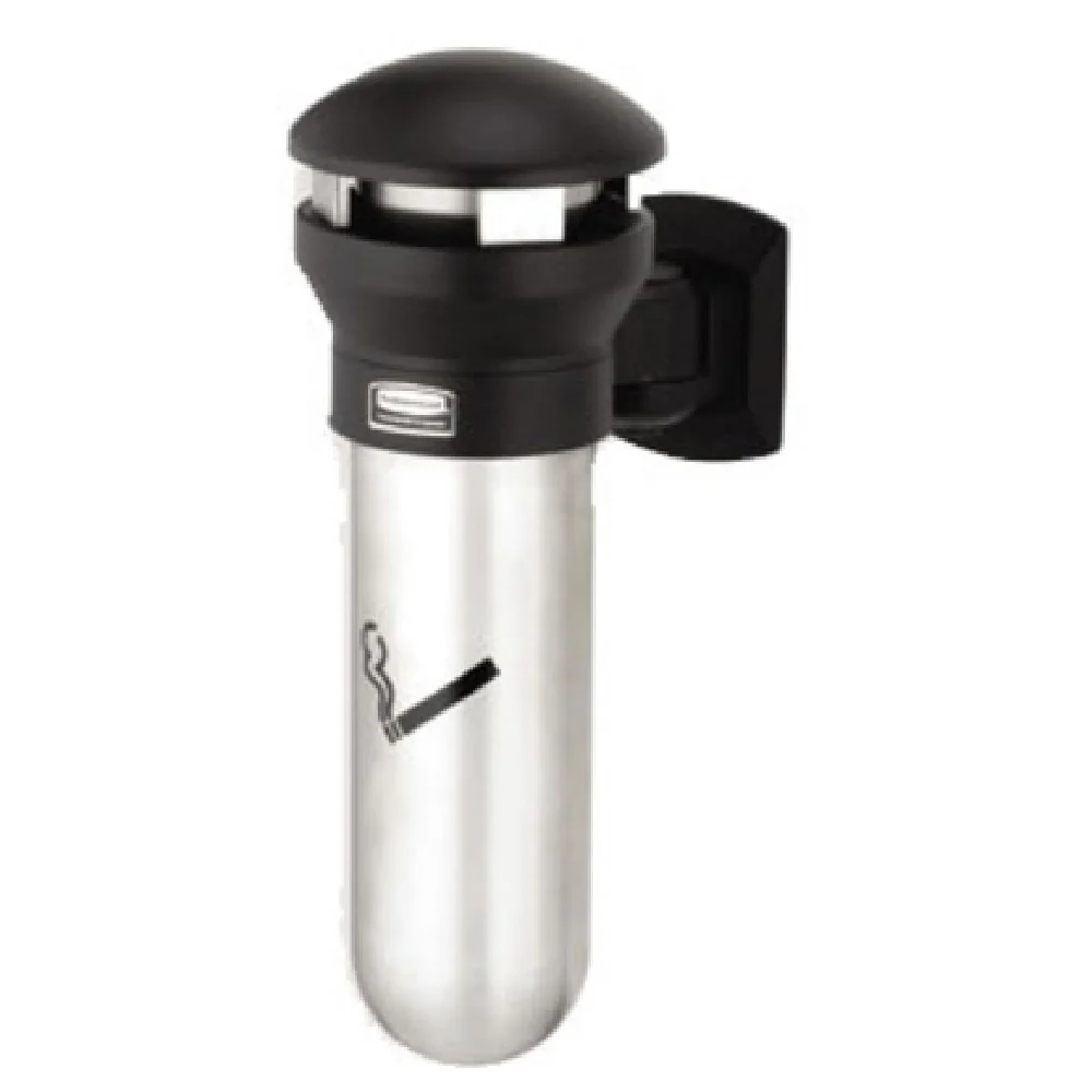 Rubbermaid FG9W3200SSBLA 11 Inch Infinity Smoking Receptacle Wall Mount Stainless Steel Weather Resistant