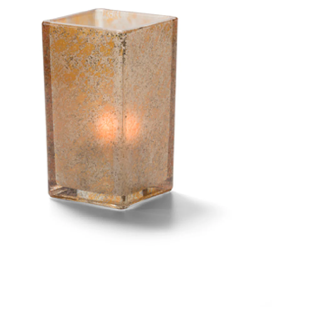 Hollowick 6109AG 2-1/2 Inch Votive Lamp Glass Antique Gold with HD15 HD8 Compatibility