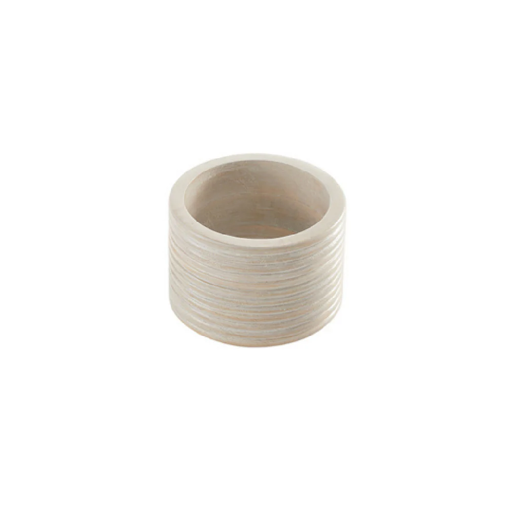 American Metalcraft MWRS6 6.12 Inch Round Ribbed Bowl/Riser Sun-Bleached Wood