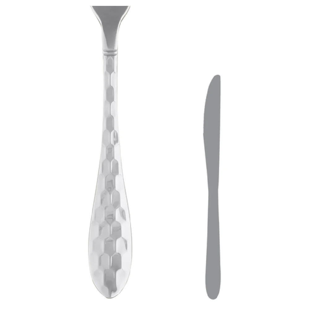 Steelite 5714SX045 7-1/2 Inch Heavy Weight Butter Knife 13/0 Stainless Steel Honeycomb Finish