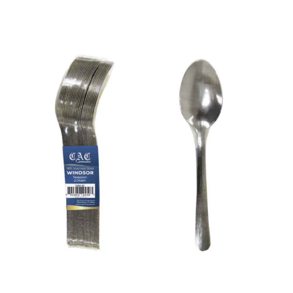 CAC China 1202-01 5 7/8 Inch Medium Weight Teaspoon 18/0 Stainless Steel 24 Packs