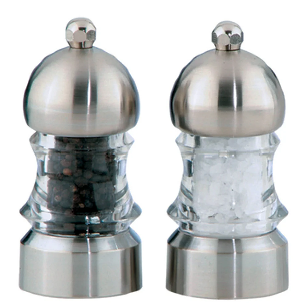 Chef Specialties 01572 Metro Salt Mill Pepper Mill Set Metal and Acrylic with Lifetime Warranty Chef Specialties 01572 Metro Salt Mill Pepper Mill Set Metal and Acrylic with Lifetime Warranty