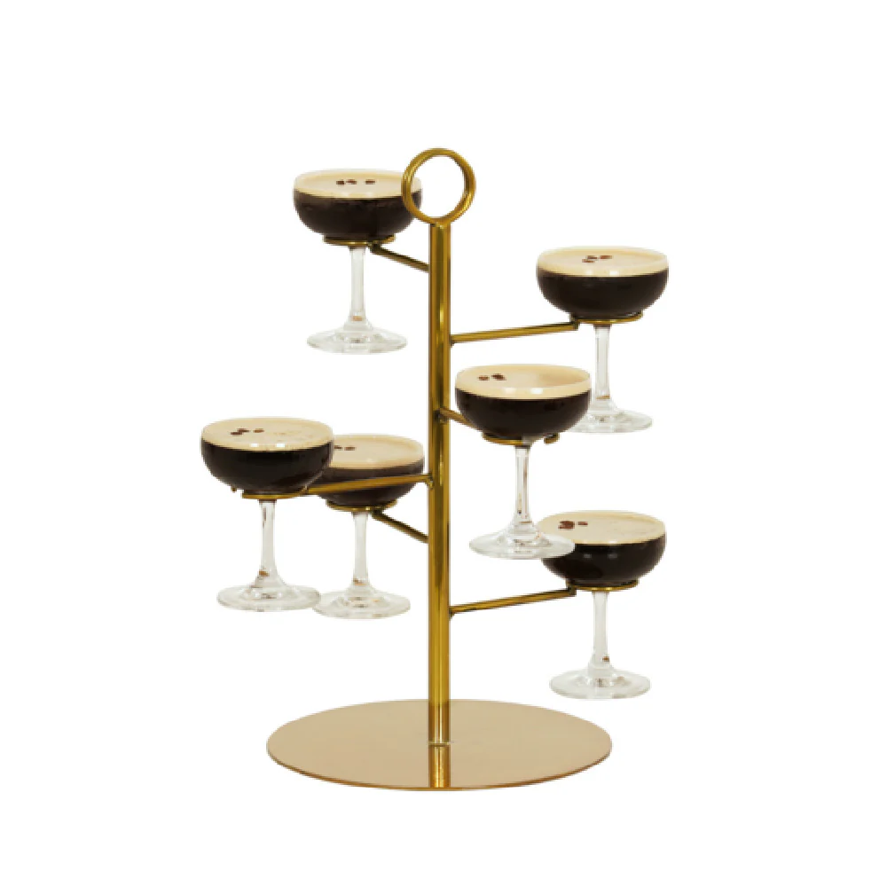 Cal-Mil 23763-130 15 Inch Display Stand Antique Brass Brooklyn Champagne Tower Cal-Mil 23763-130 15 Inch Display Stand Antique Brass Brooklyn Champagne Tower