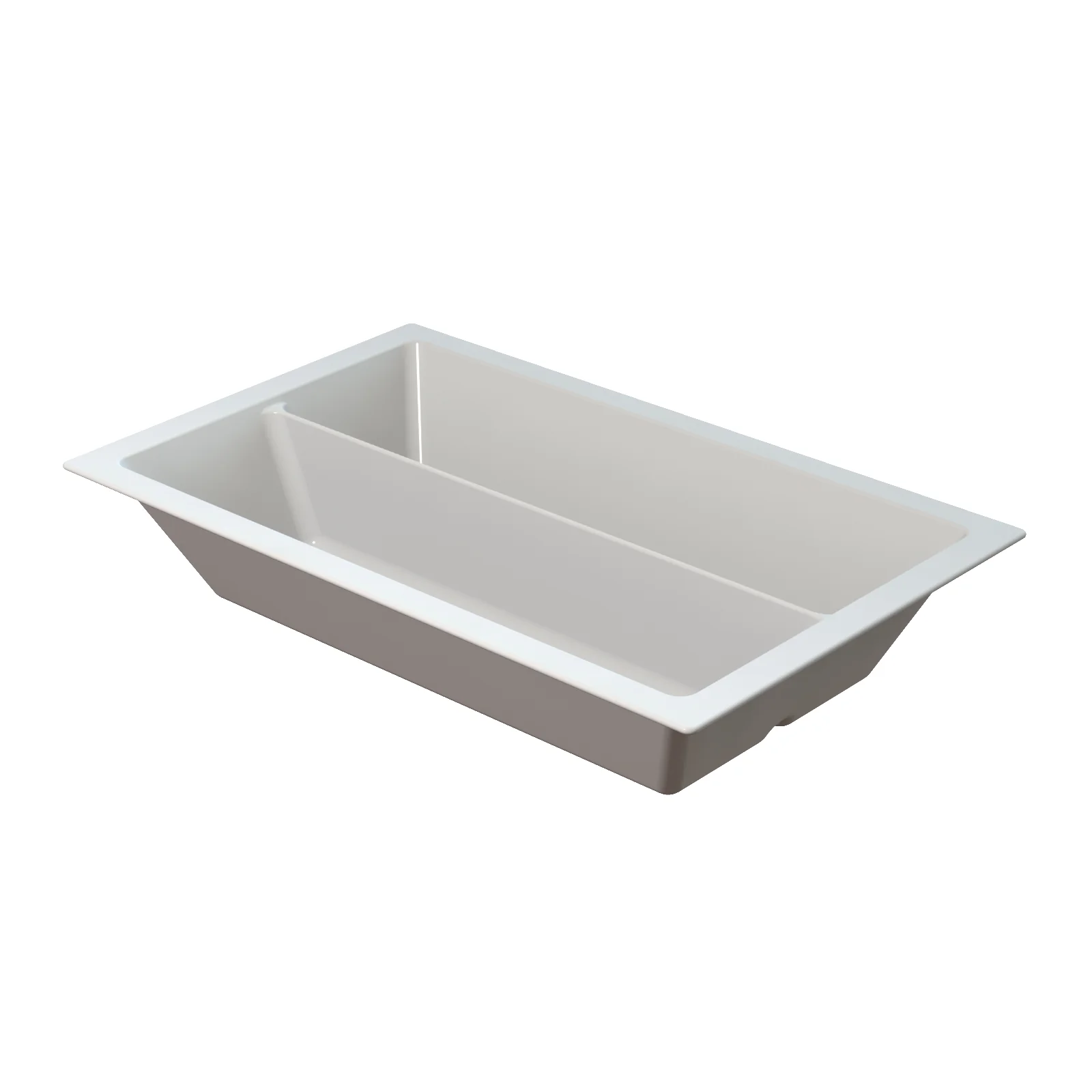 Tablecraft CW4050W 21 Inch White Food Pan Cold Holding 10 Quart Aluminum with Duracoat Coating