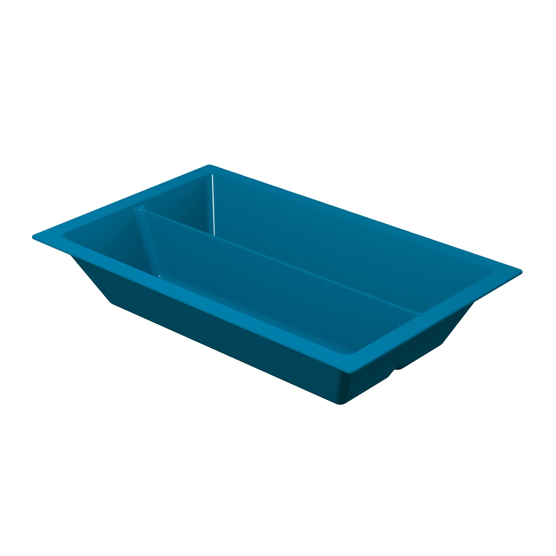 Tablecraft CW4050SBL 21 Inch Cold Holding Food Pan 10 Quarts Divided Cast Aluminum Sky Blue