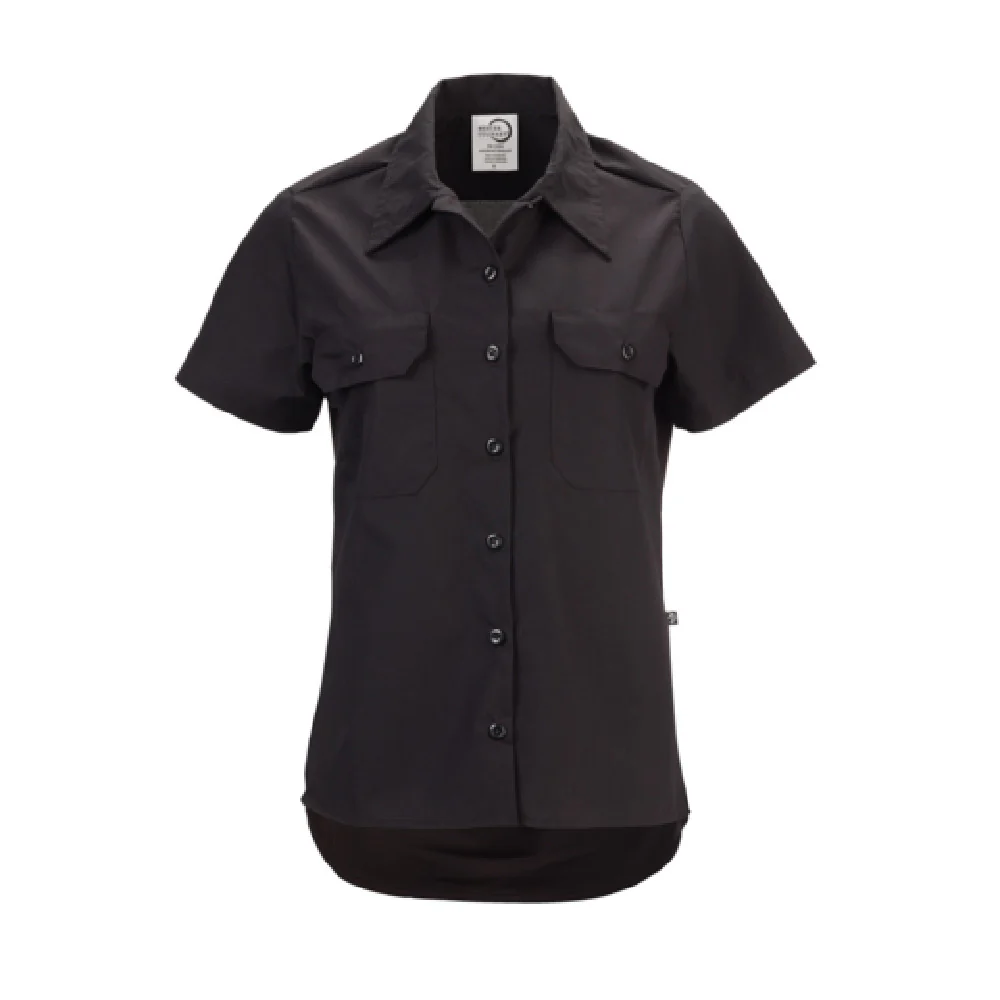 Mercer Culinary M60350BKXXS Women's Cook's Shirt Black with Mesh Back and Pockets Mercer Culinary M60350BKXXS Women's Cook's Shirt Black with Mesh Back and Pockets