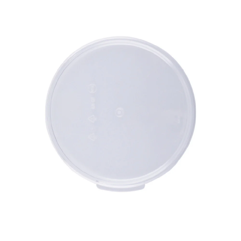 CAC China FS1R-68CV-C 6 Qt. & 8 Qt. Round Food Storage Container Cover Clear Polycarbonate