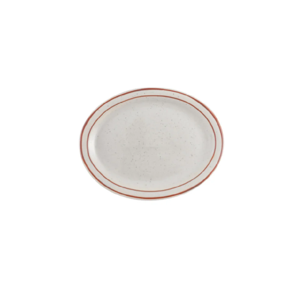 Vertex China CRV-12/6 9-1/2 Inch Oval Platter Narrow Rim Vitrified China