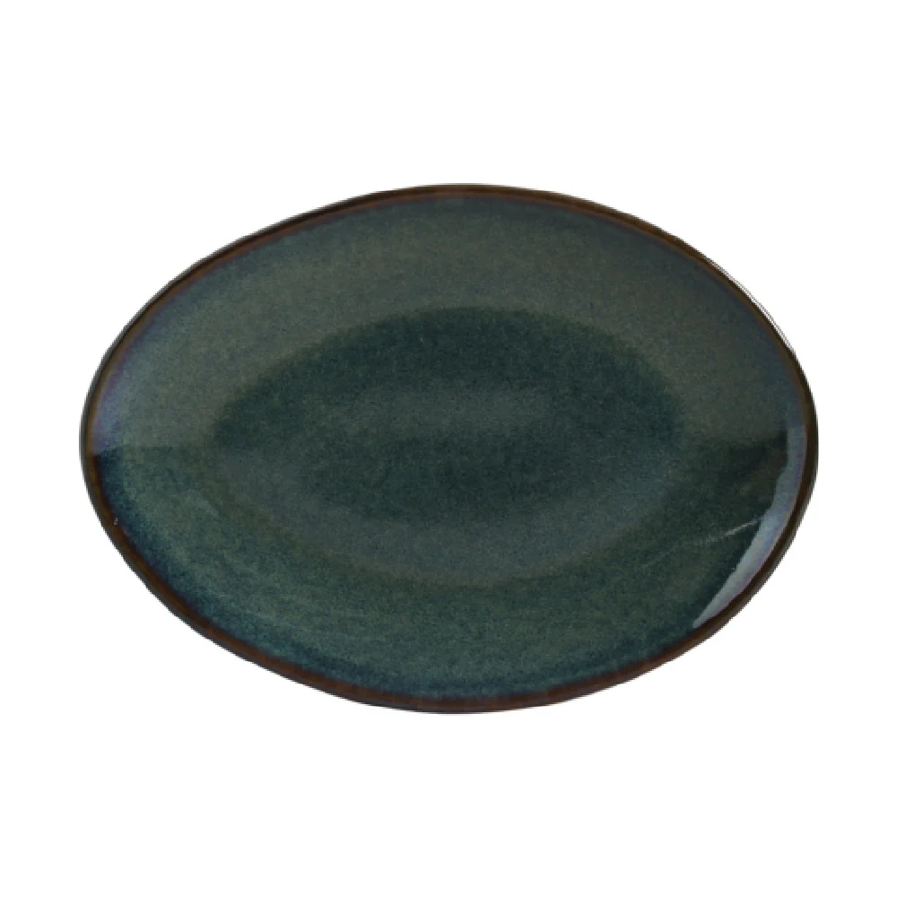 Porto Brasil 15414106701 8.86 Inch Oval Dessert Plate Stoneware Pack of 12