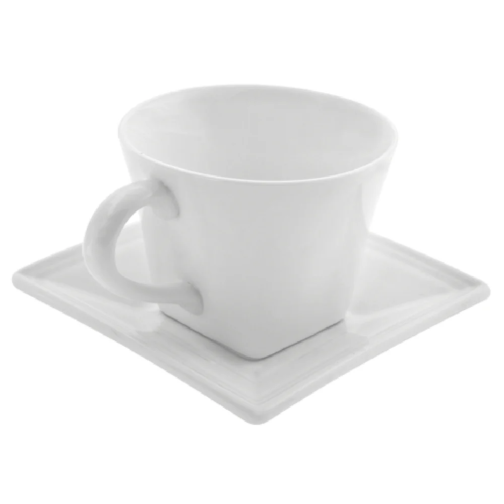Ten Strawberry Street WTR-FLRSQCUP Cup & Saucer Set 8 Oz. Flared