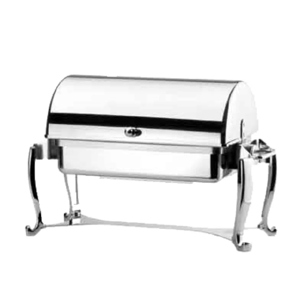BauscherHepp 12.3494.0320 15-3/16 Inch Gas Chafing Dish with Roll Top Lid Stainless Steel