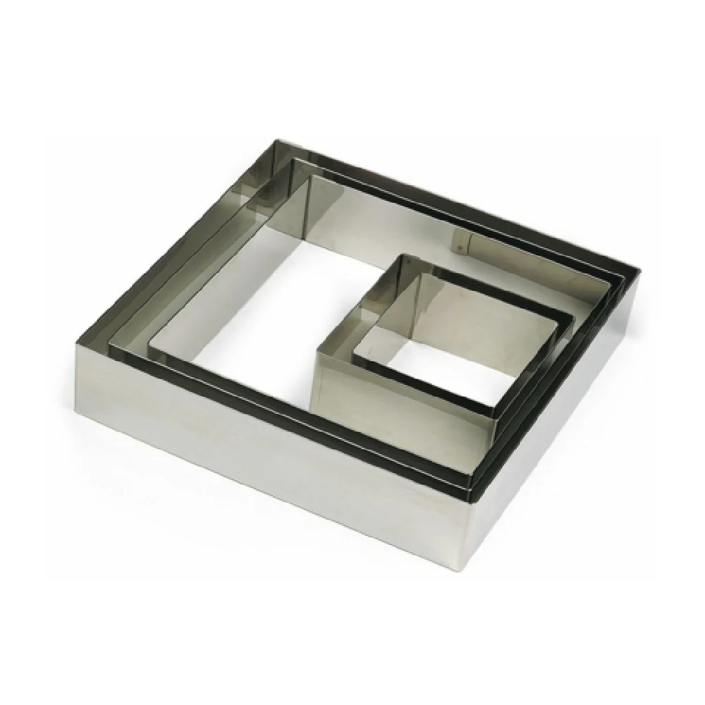 Louis Tellier 869030 2.36 Inch Cake Frame Square Stainless Steel with Durable Design