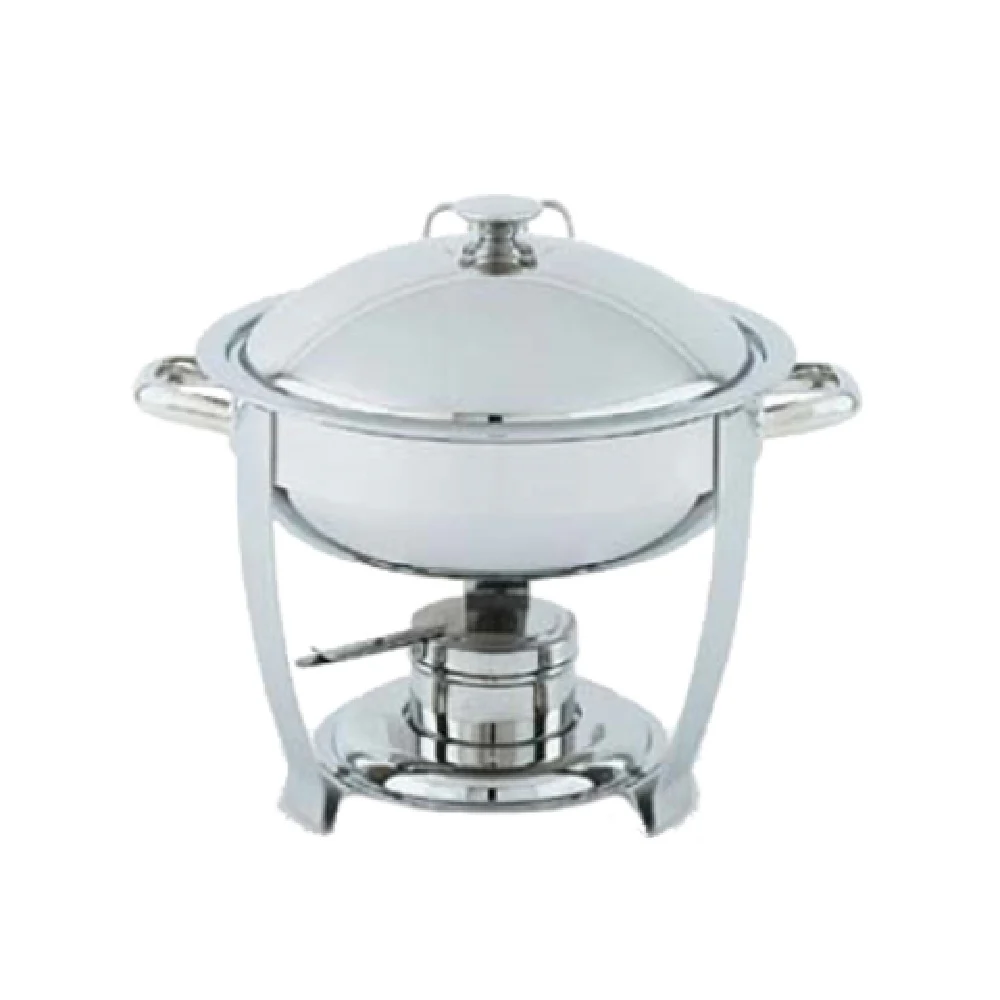 Vollrath 46503 4 Quart Round Chafer with Built-in Cover Holder Stainless Steel High Mirror Finish Vollrath 46503 4 Quart Round Chafer with Built-in Cover Holder Stainless Steel High Mirror Finish
