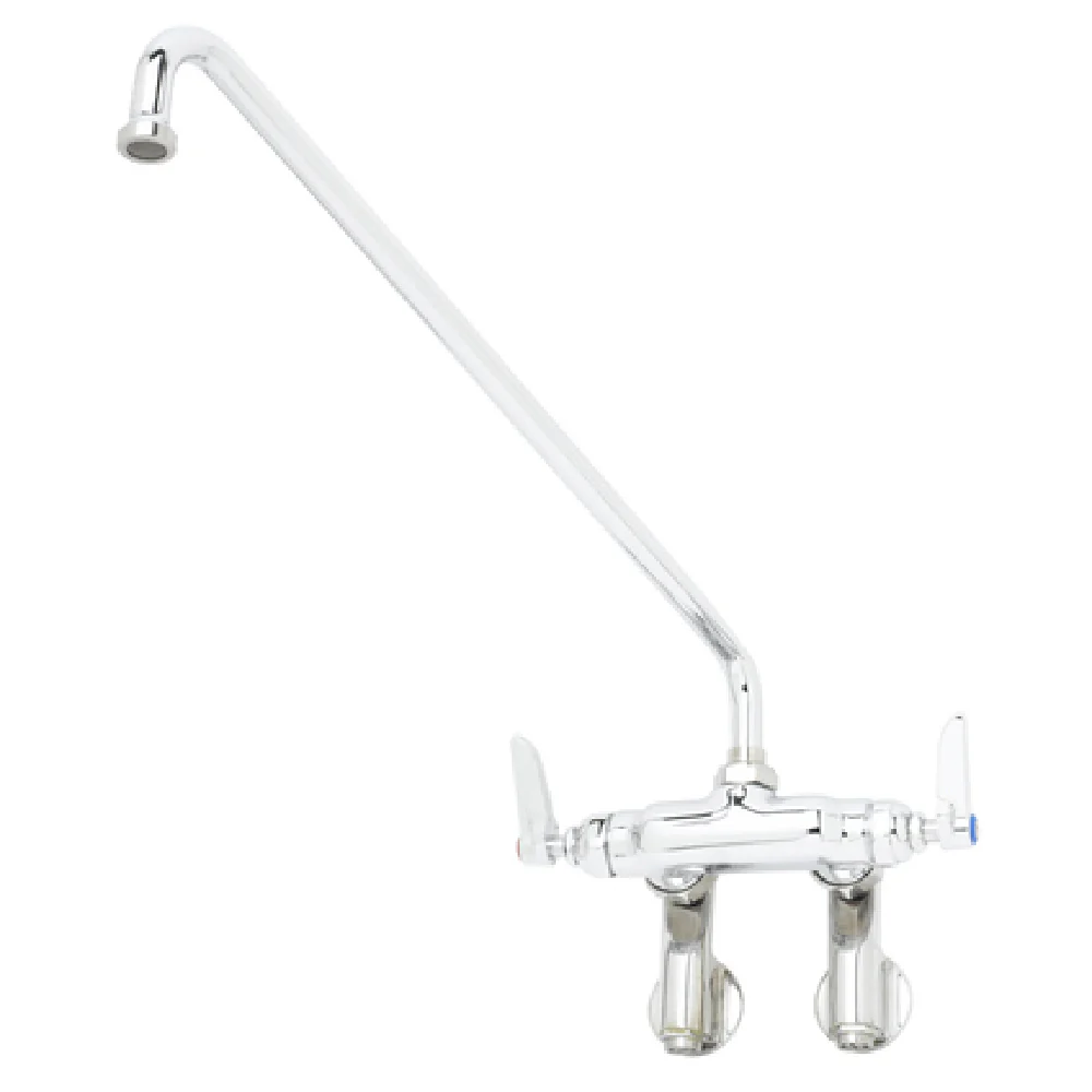 T&S Brass B-0240 18 Inch Swing Nozzle Wall Mount Faucet with Lever Handles