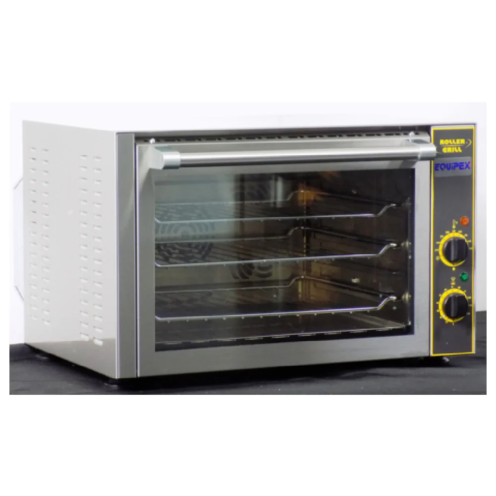 Equipex FC-34 22 Inch Roller Grill Electric Convection Oven Countertop Stainless Steel with 3 Wire Racks
