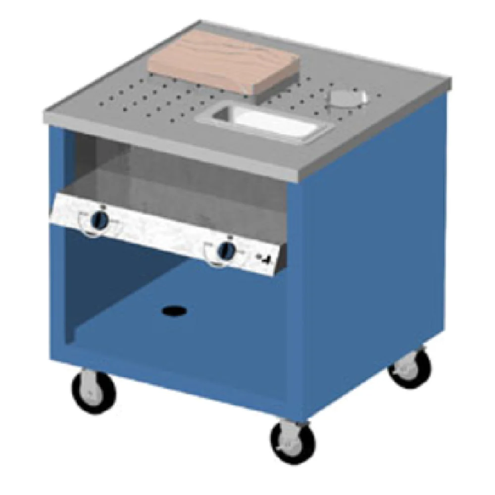 Duke TCS-32E-PG_217120 32 Inch Mobile Carving Station Unit with Stainless Steel Top