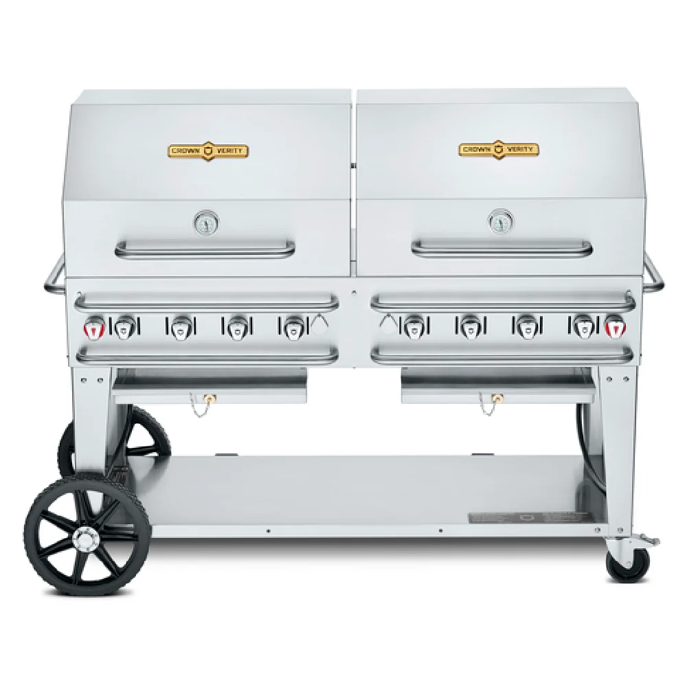 Crown Verity CV-RCB-60RDP-SI-BULK 69 Inch Pro Series Grill with 8 Burners Gas Stainless Steel Crown Verity CV-RCB-60RDP-SI-BULK 69 Inch Pro Series Grill with 8 Burners Gas Stainless Steel