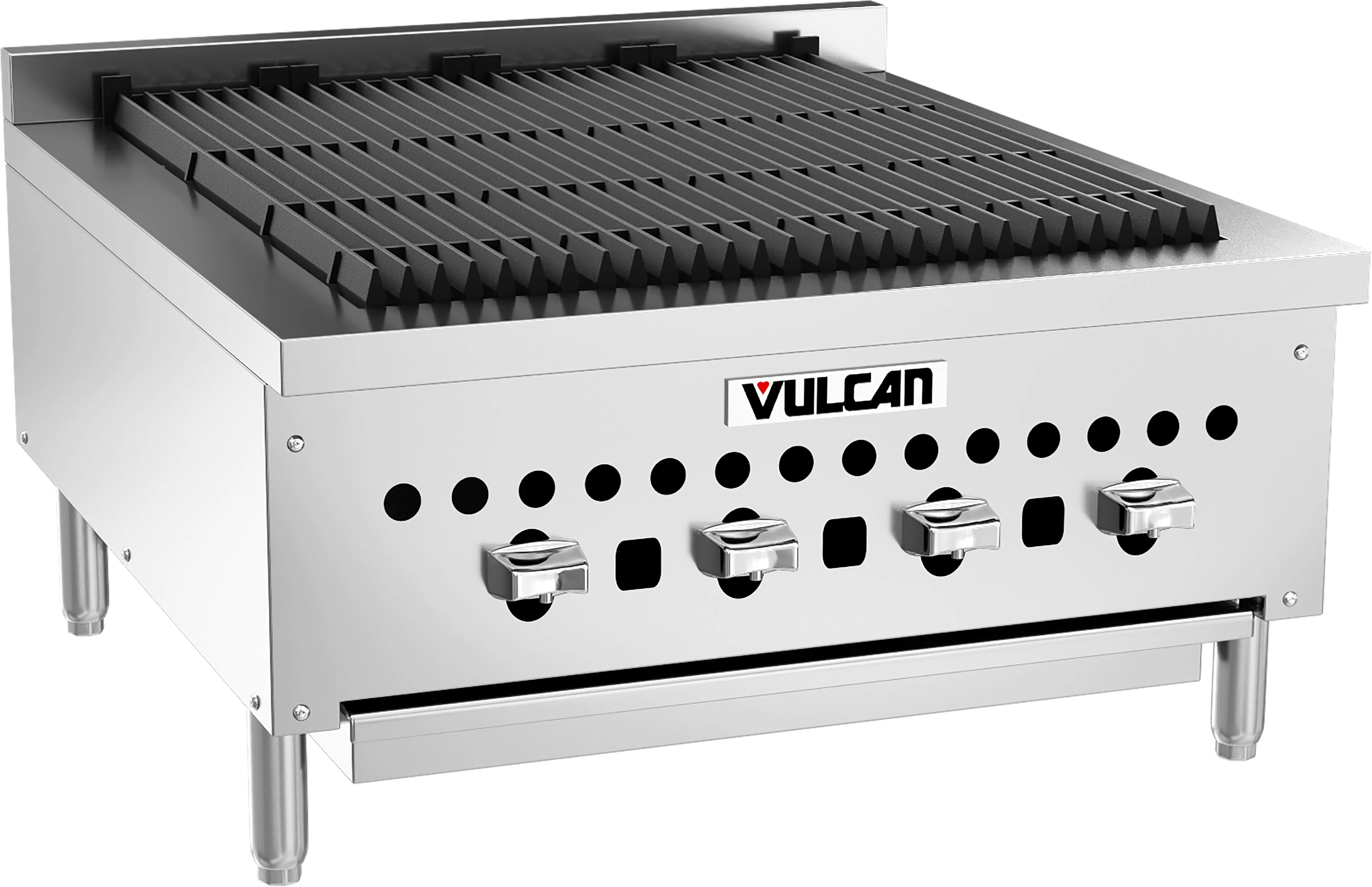 Vulcan VCCB25_LP 25-1/4 Inch Charbroiler Gas Stainless Steel with 4 Burners 58000 BTU