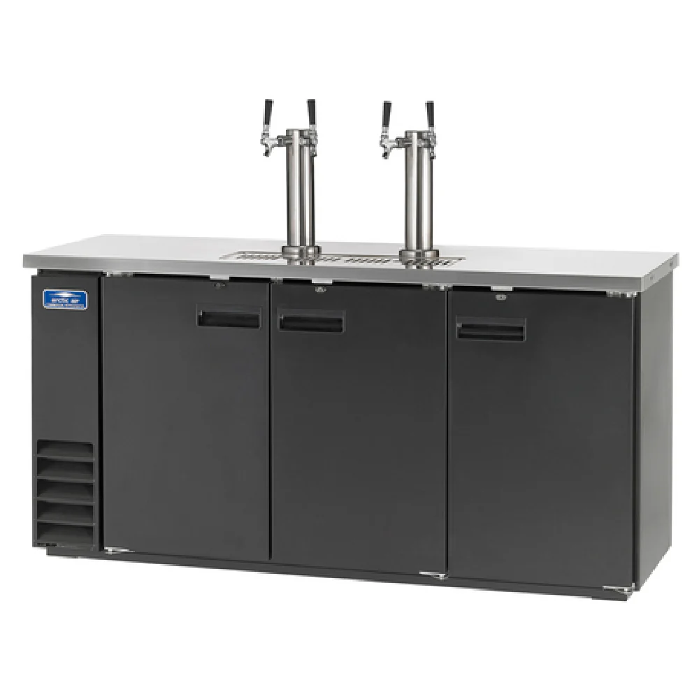 Arctic Air ADD72R-2 73 Inch Direct Draw Draft Beer Dispenser 20.7 Cu Ft Capacity with 2 Tap Towers