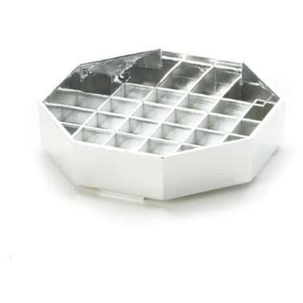 Cal Mil 308-4-49 4 Inch Octagon Drip Tray Chrome Metal with Spill Management