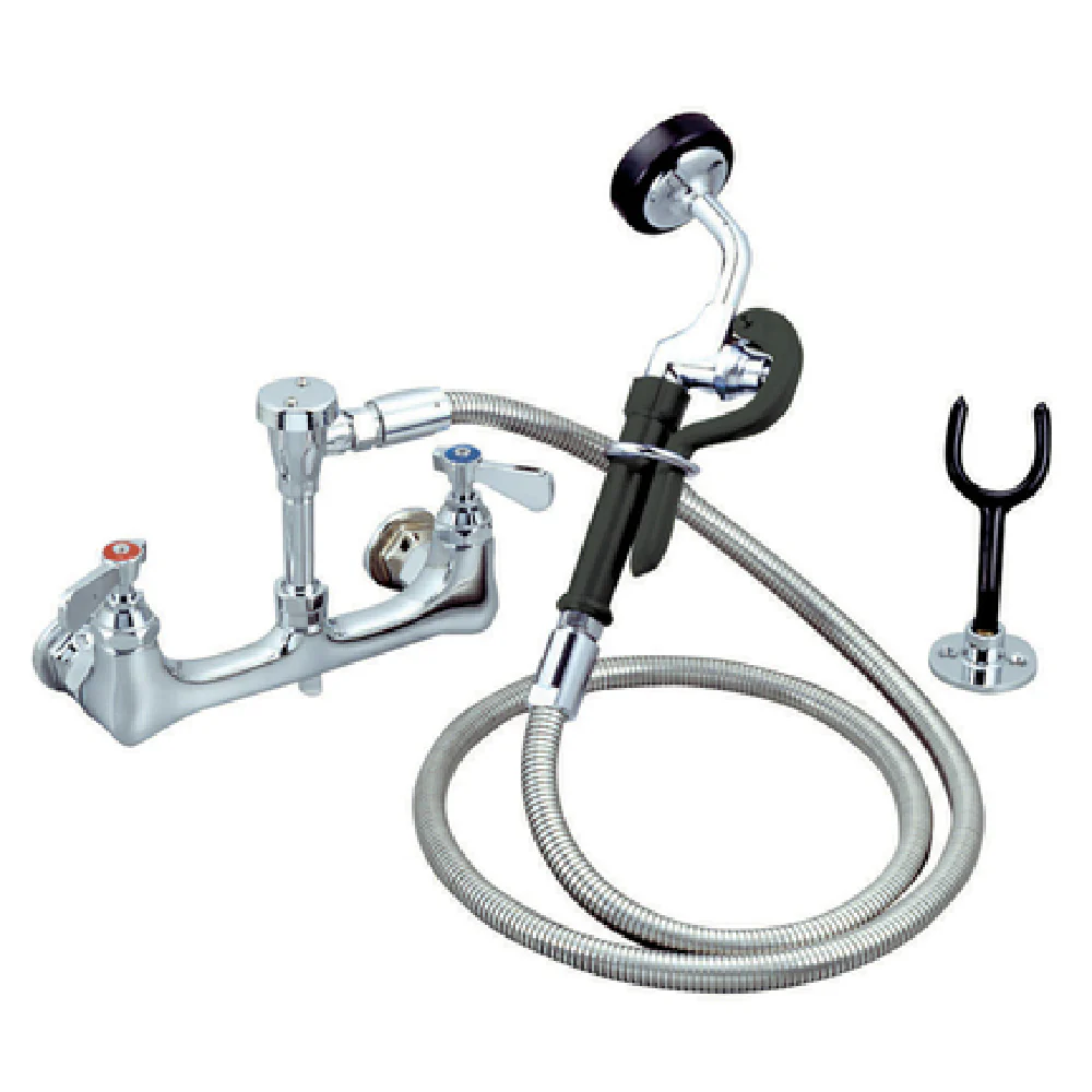 BK Resources BKF-8SMUS-G Pre-Rinse Faucet 8 Inch OC Splash-mounted Lead Free