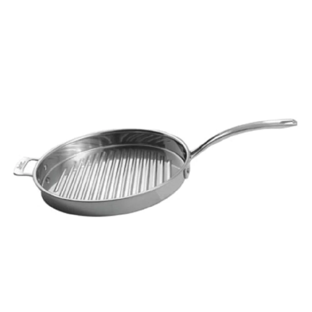 Spring USA 8168-60/30 12 Inch Round Buffet Griddle 2 Quarts Riveted Handle Stainless Steel with Aluminum Core Spring USA 8168-60/30 12 Inch Round Buffet Griddle 2 Quarts Riveted Handle Stainless Steel with Aluminum Core