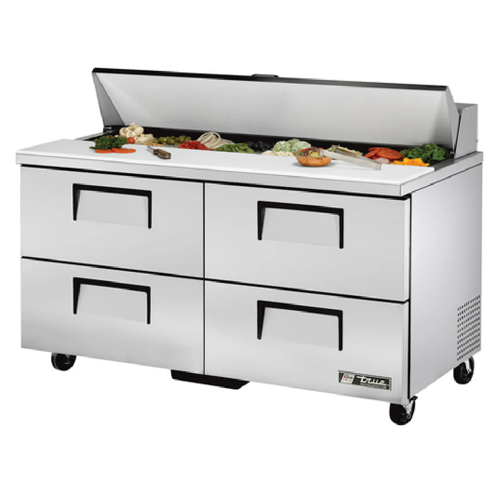 True Refrigeration TSSU-60-16D-4-HC 60 Inch Sandwich Salad Unit with Stainless Steel Construction and 4 Drawers True Refrigeration TSSU-60-16D-4-HC 60 Inch Sandwich Salad Unit with Stainless Steel Construction and 4 Drawers