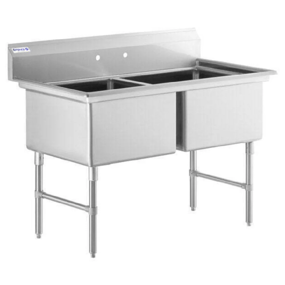 Empura EHD22424 Sink 55 Inch Heavy Duty 16 Gauge Stainless Steel with 2 Bowls Empura EHD22424 Sink 55 Inch Heavy Duty 16 Gauge Stainless Steel with 2 Bowls