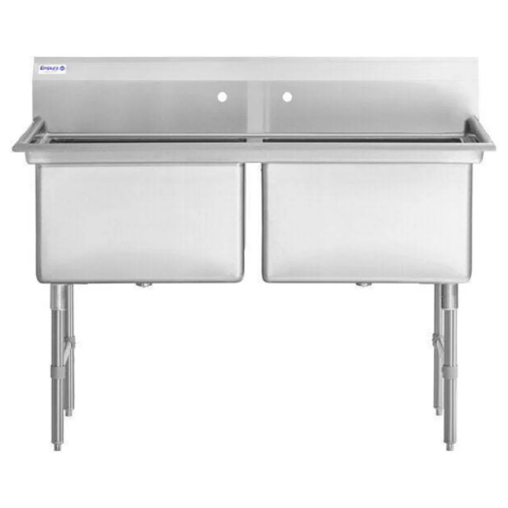 Empura EHD22424 Sink 55 Inch Heavy Duty 16 Gauge Stainless Steel with 2 Bowls Empura EHD22424 Sink 55 Inch Heavy Duty 16 Gauge Stainless Steel with 2 Bowls