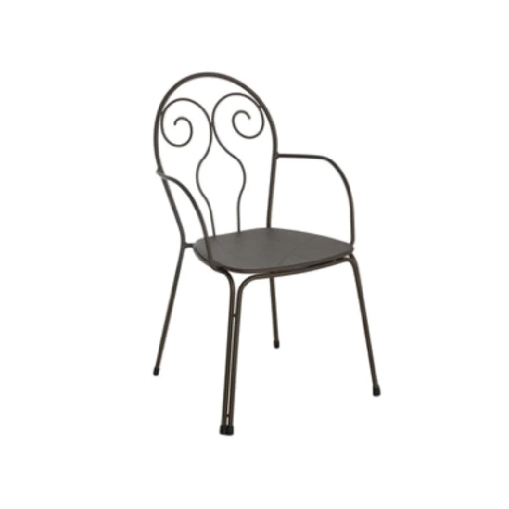 emuamericas, llc 931 21 Inch Outdoor Indoor Stacking Armchair Steel Back with Design Pattern emuamericas, llc 931 21 Inch Outdoor Indoor Stacking Armchair Steel Back with Design Pattern