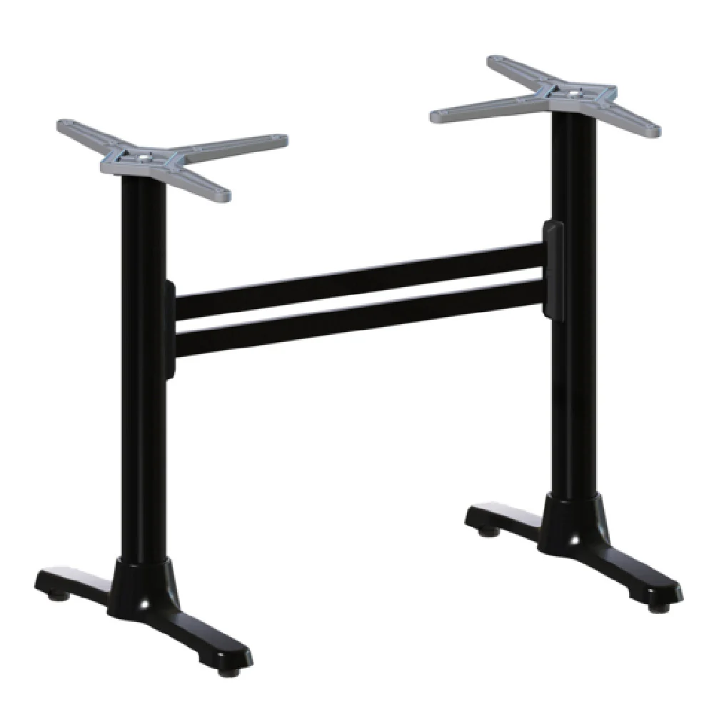 FLAT Tech CT4311 22 Inch Dining Table Base with Support Bar Aluminum Black Finish