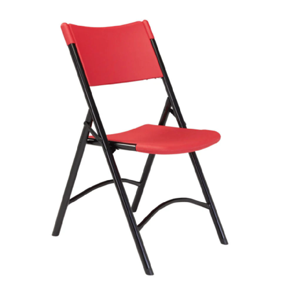 National Public Seating 640 18 Inch Indoor Outdoor Folding Chair Heavy Duty Plastic 4 Packs