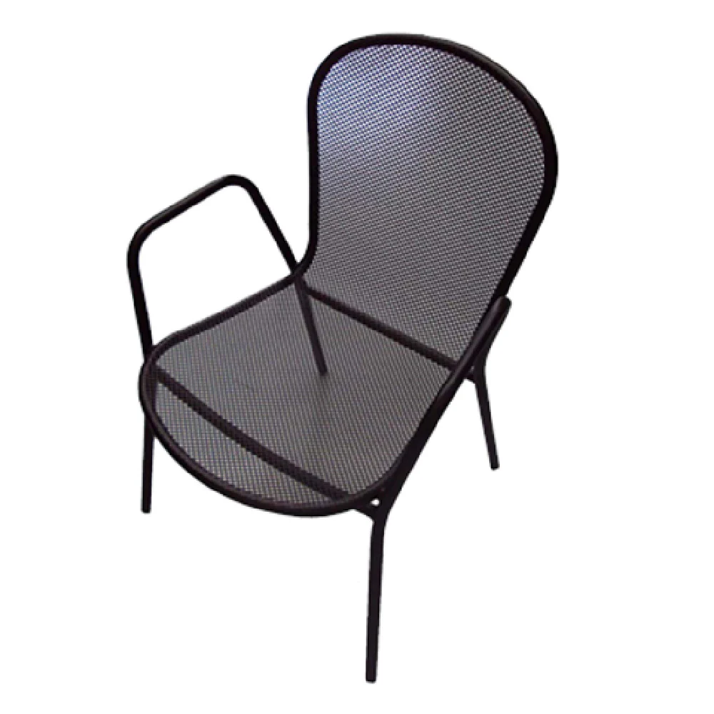 Plantation Prestige Commercial Furniture 2041100-04 22 Inch Armchair Stackable Outdoor Indoor Steel Mesh