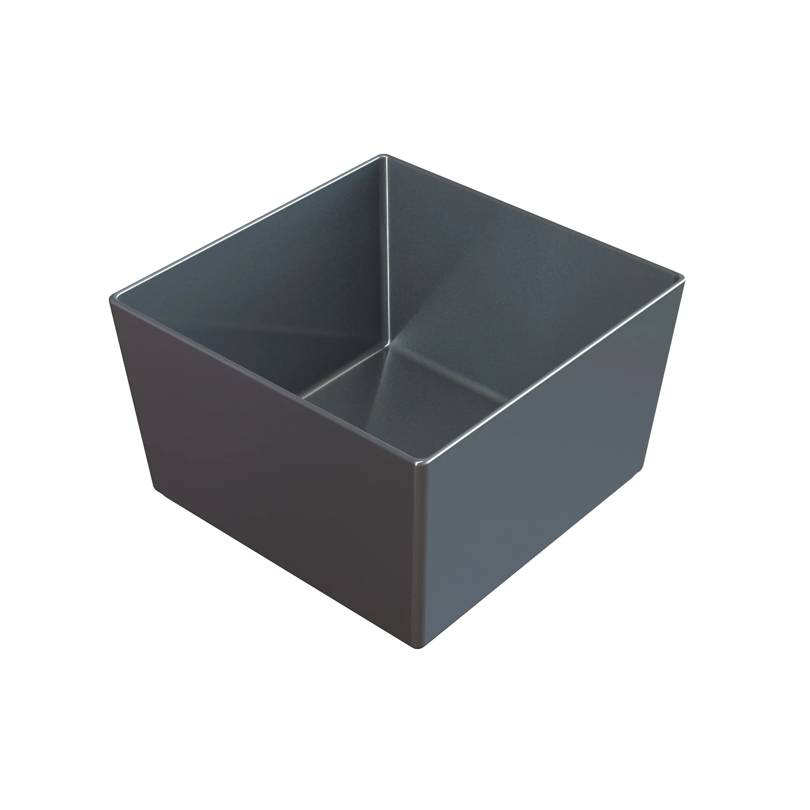 Tablecraft CW4036N 9-5/8 Quart Bowl Square Aluminum with Straight Edges