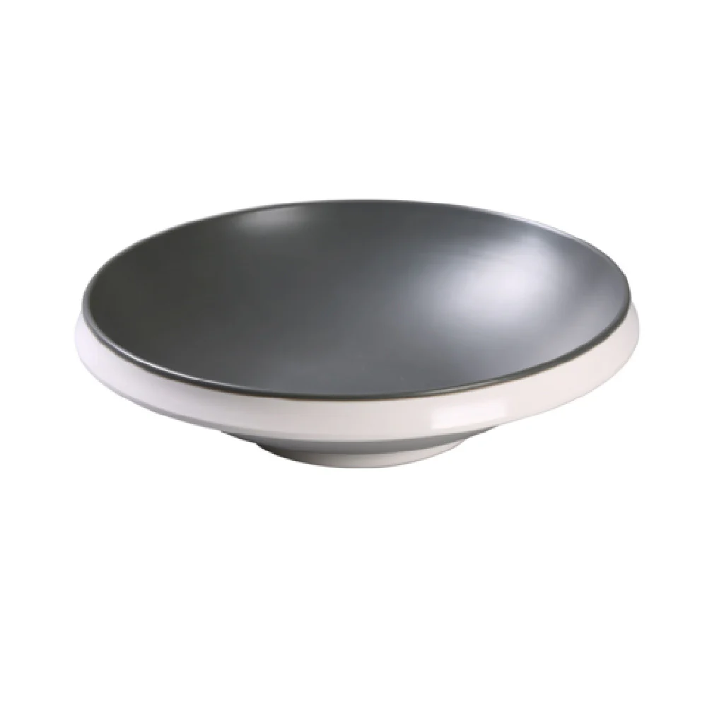 Yanco DI-612 98 Oz. Round Bowl Dishwasher Safe Melamine Two Tone 12-1/2 Inch Yanco DI-612 98 Oz. Round Bowl Dishwasher Safe Melamine Two Tone 12-1/2 Inch